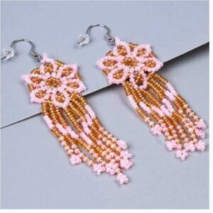⭐️✨FREE Beaded Fringe Tassel Fringe Hipster Chic Glam Party Elegant Hip Earrings